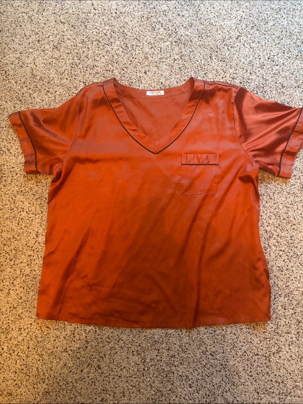 Amazon Copper Satin Short Sleeve Pajama Set - Picture 4 of 5